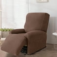 thumbnail image 1 of BGZLEU Reclining Armchair Slipcovers Stretch Recliner Sofa Slip Cover Solid Couch Covers Furniture Chair Protector Coffee, 1 of 8