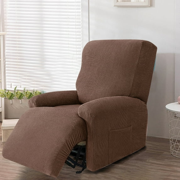BGZLEU Reclining Armchair Slipcovers Stretch Recliner Sofa Slip Cover Solid Couch Covers Furniture Chair Protector Coffee