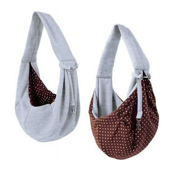 BGZLEU Reversible Dog Carrier Sling & Cat Sling - Pet Sling Carrier for Cats, Puppy Sling, Cat Papoose Carrier Front, Hands Free Pet Carrier - Soft Pouch, Tote, Grey-Cat Carrier & Cat Front Carrier