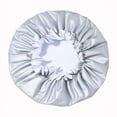 thumbnail image 1 of BGZLEU Shower Caps for Women,Bathing Shower Caps,Elastic and Reusable Bath Caps,Double Waterproof Layers Shower Cap,Environmental Protection Hair Bath Hat(Silvery), 1 of 9