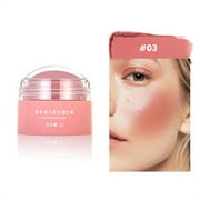 BGZLEU Soft Powder Blusher For Young Girls, Monochrome Peach Orange Powder Blusher,Soft Glow Blush Cream For Cheeks, Matte Tinted Rouge Blush Long Lasting Waterproof