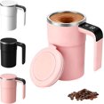 thumbnail image 1 of BGZLEU SpinBrew Mug – Self-Stirring Magnetic Coffee Cup with Temp Display (White), 1 of 7
