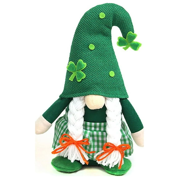 BGZLEU St Patricks Day Gnomes Decorations, Gnomes Plush Lucky Green Shamrock Home Table Decor Ornaments for Irish Saint Patrick's Day