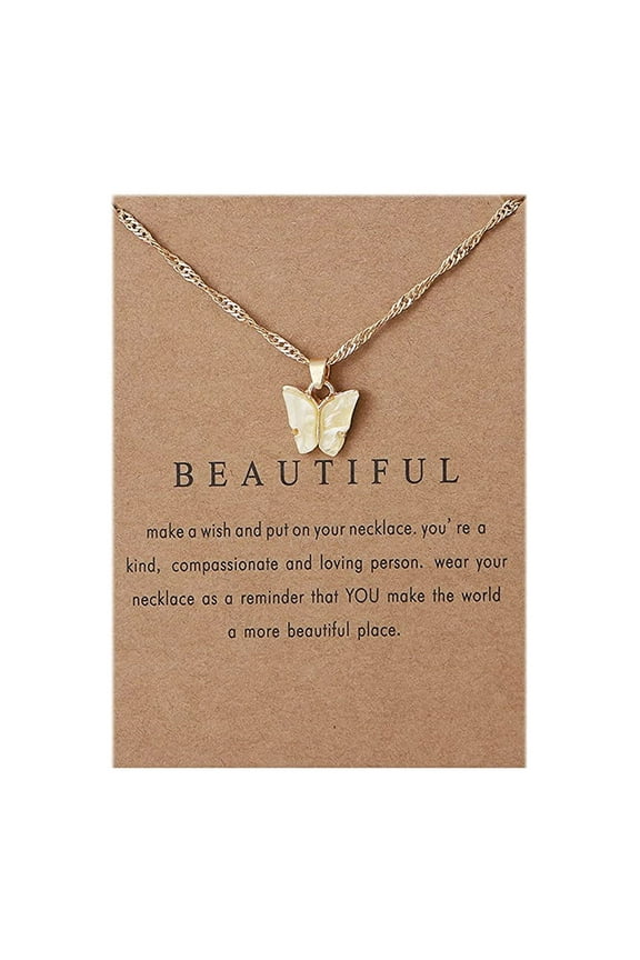 BGZLEU Sweet Necklace Acrylic Color Clavicle Chain Necklace