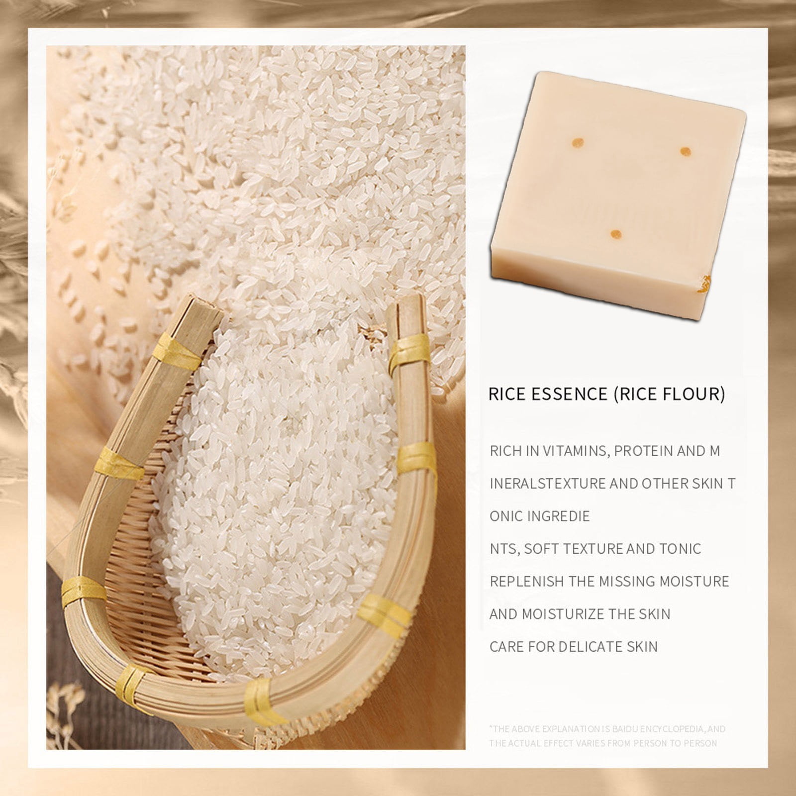 BGZLEU Thai Rice Soap 65g Original Thai Handmade Soap Rice Milk Soap ...