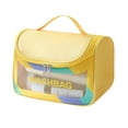 thumbnail image 1 of BGZLEU Toiletry Bag Travel Bag Water-resistant Makeup Cosmetic Bag Travel Organizer Full Sized Container Toiletries ,Hangable And Handy Translucent Waterproof Cosmetic Bag(Yellow), 1 of 5