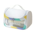 thumbnail image 1 of BGZLEU Toiletry Bag Travel Bag Water-resistant Makeup Cosmetic Bag Travel Organizer Full Sized Container Toiletries ,Hangable And Handy Translucent Waterproof Cosmetic Bag(White), 1 of 5