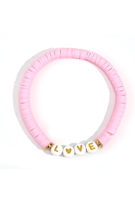 BGZLEU Valentine's Day Bracelets for Women St.Patrick’s Day Bracelets Lucky Shamrock Stretchy Bracelet Mardi Gras Beaded Bracelets Handmade Friendship Stretch Bracelets Soft Pottery Bracelet Jewelry