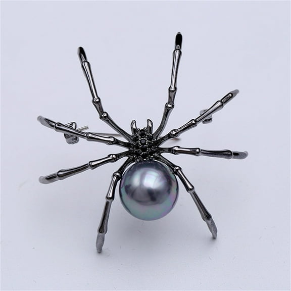 BGZLEU Victorian Style Spider Pins ：Tone Goth Accessories Pins Halloween Spider Brooch Pins for Women Horror Pins Halloween Spider Pin Goth Brooches（Black）