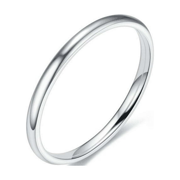 BGZLEU Women's Stainless Steel 1MM Thin Plain Midi Stacking Ring,Band Comfort Fit,Rings for Women Stackable Knuckle Rings,Size 5 to 10