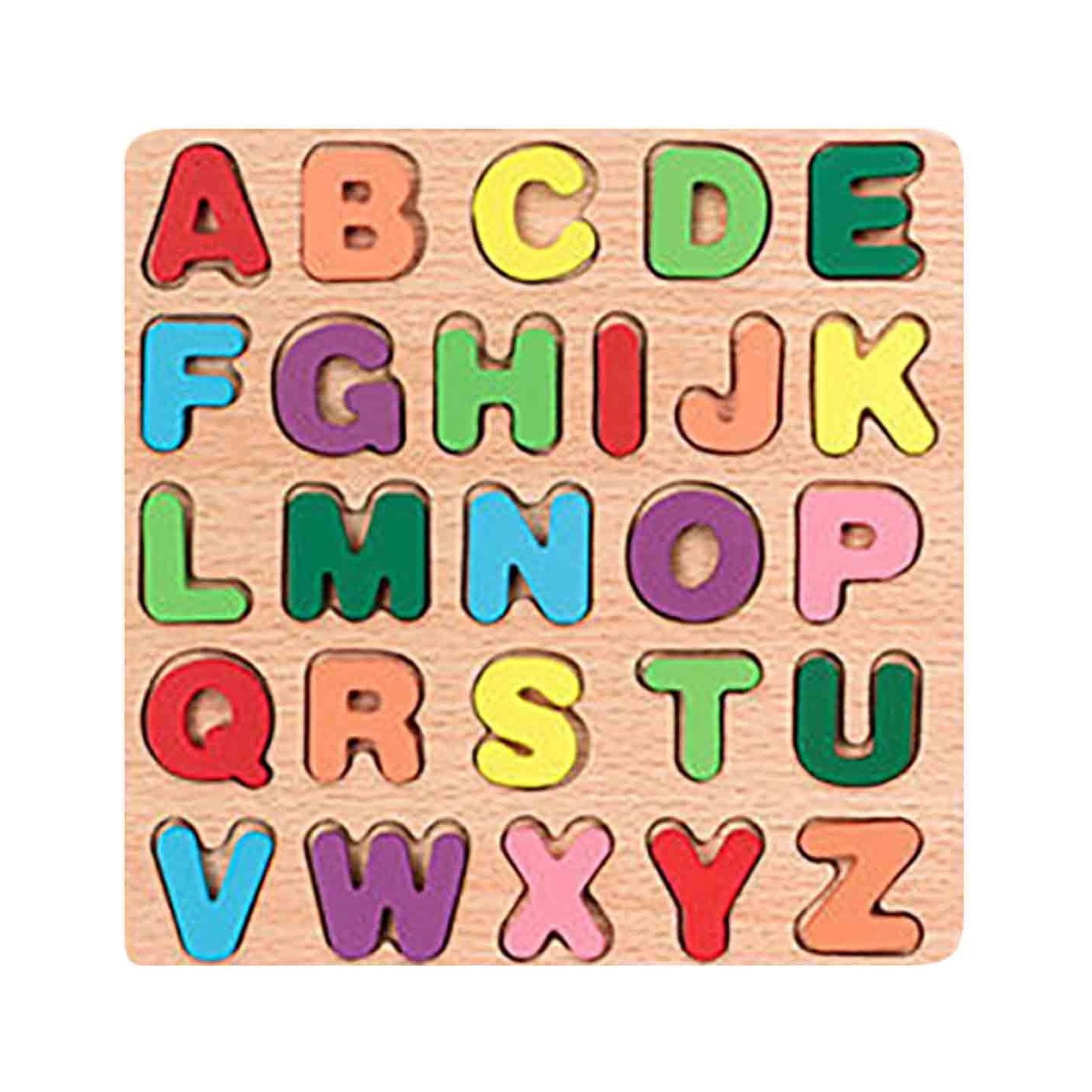 BGZLEU Wooden Puzzles for Toddlers, Wooden Alphabet Number Shape ...