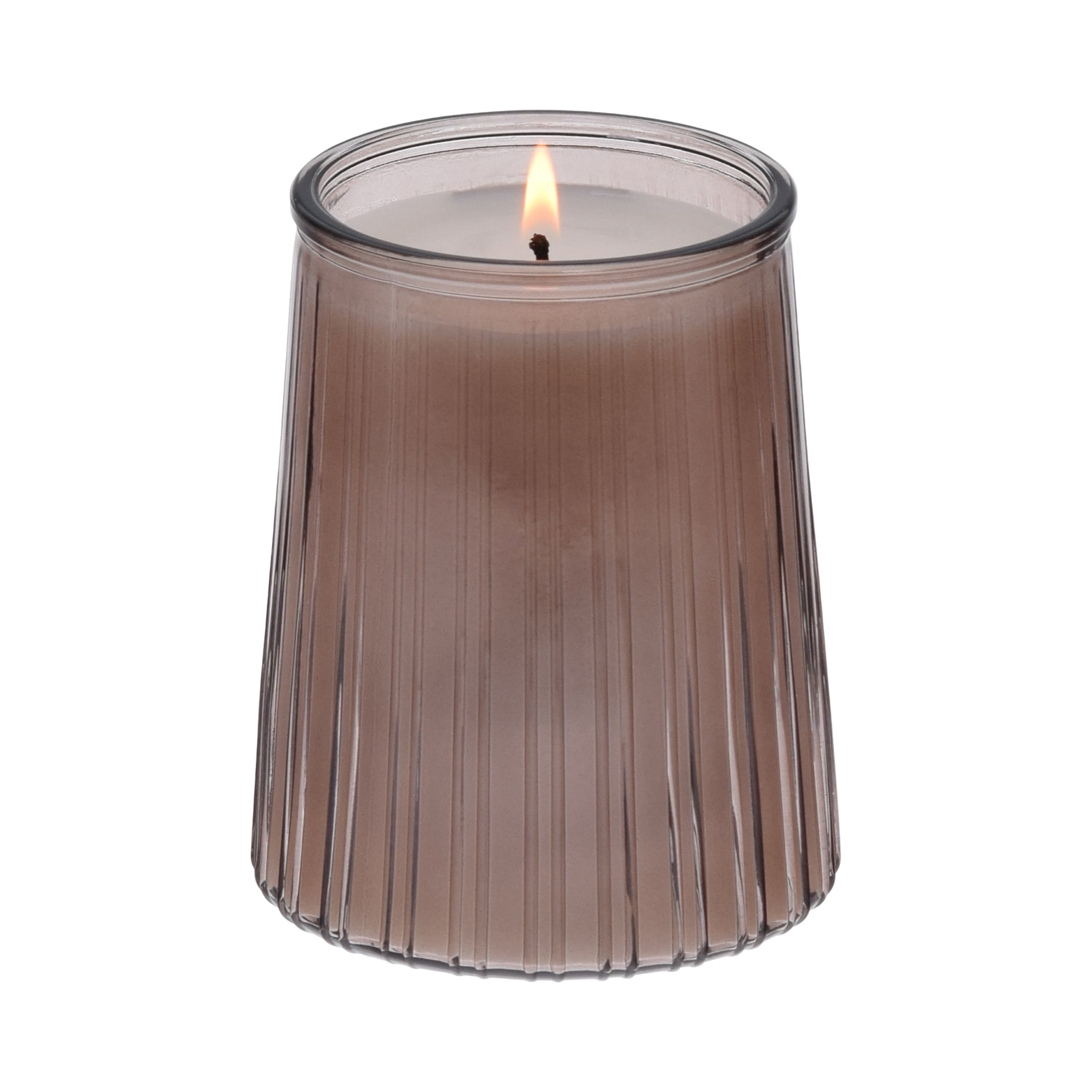 Better Homes & Gardens Salted Coconut Mahogany Scented 1-Wick 16.1oz Ribbed Jar Candle