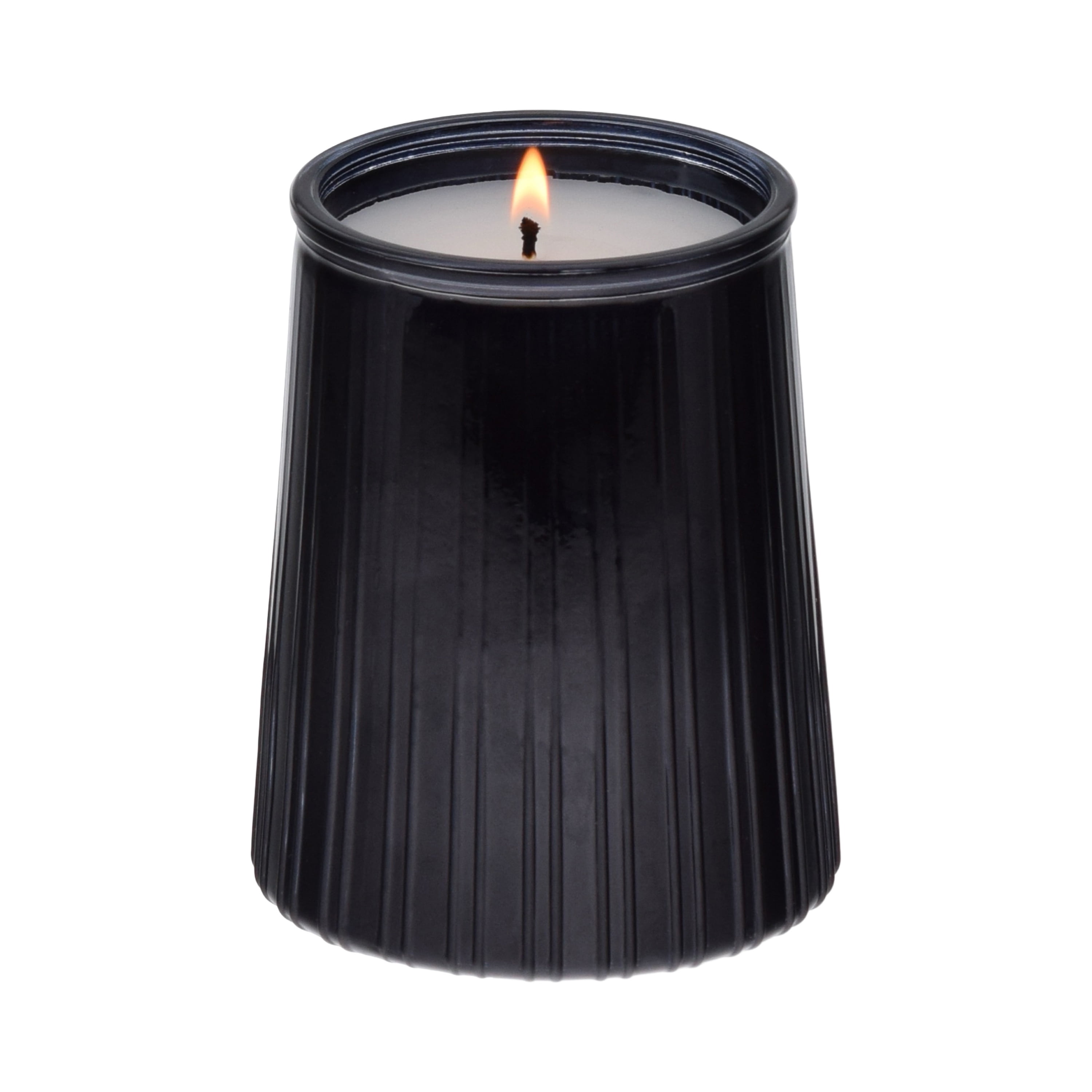 Better Homes & Gardens Warm Leathered Amber Scented 1-Wick 16.1oz Ribbed Jar Candle