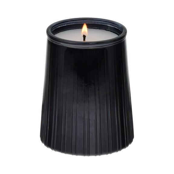 Better Homes & Gardens Warm Leathered Amber Scented 1-Wick 16.1oz Ribbed Jar Candle