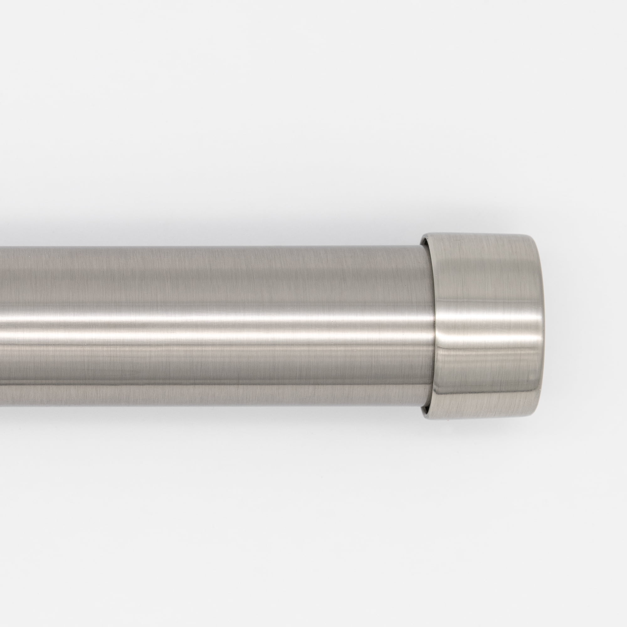 Better Homes & Gardens 1" Plated Brushed Nickel Cap Adjustable Single Curtain Rod Set, 32-120"