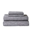 thumbnail image 1 of Better Homes & Gardens 300 Thread Count 4-Piece Cotton Percale Ziggy Geo Print Grey Bed Sheet Set, King, 1 of 4