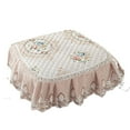 thumbnail image 1 of BH-JJSMGS 1/2 Pc Lace Ruffled Dining Chair Cushion,Non Slip Seat Cushions with Ties,Square Stool Chair Pad Home Decor Luxury Warm Soft Cushion-I 43x45cm(17x17.7inch), 1 of 6