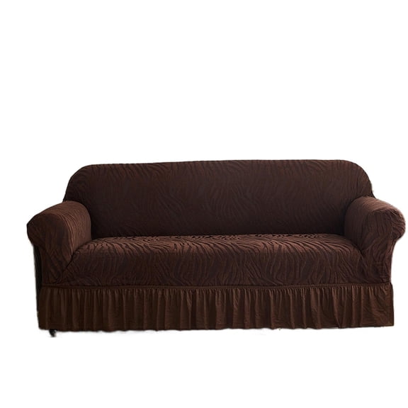 BH-JJSMGS 1 Piece Polyester Couch Cover Universal High Stretch Durable Sofa Cover Machine Washable Furniture Protector with Skirt for Living Room