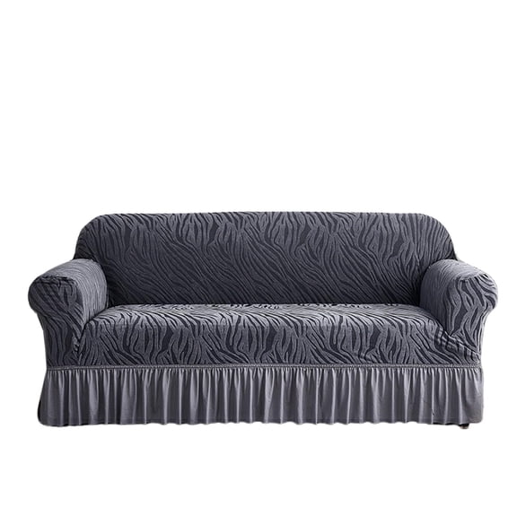 BH-JJSMGS 1 Piece Polyester Couch Cover Universal High Stretch Durable Sofa Cover Machine Washable Furniture Protector with Skirt for Living Room