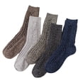 thumbnail image 1 of BH-JJSMGS 5/6 Pairs Pack Solid Crew Calf Socks For Men Breathable Casual Multi-Colored US Size 7-12, 1 of 6