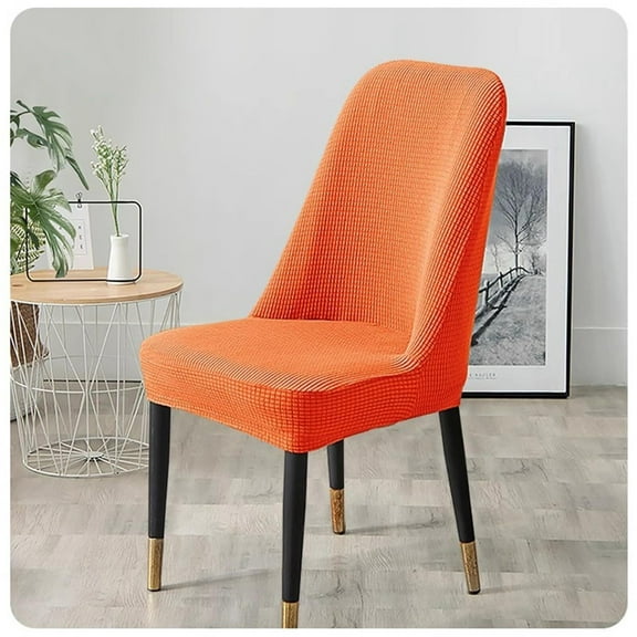 BH-JJSMGS Curved Chair Covers Curved Back Armless Accent Chair Slipcover Removable Dining Chair Covers Kitchen Chair Slipcovers Protector for Kitchen Living Room