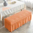 thumbnail image 1 of BH-JJSMGS Dining Bench Cover, Soft Stretch Polyester Bench Slipcover, Dining Chair Slipcovers with Skirt, Bench Seat Protector for Living Room Bedroom Dining Room Bedroom, 1 of 7