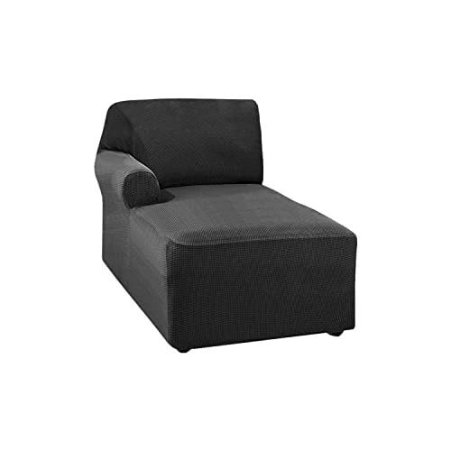 BH-JJSMGS Jacquard Chaise Lounge Cover,Modern Polar Fleece sectional Sofa slipcover,Stretch Left/Right Armchair Cover for loveseat L Shaped Sofa
