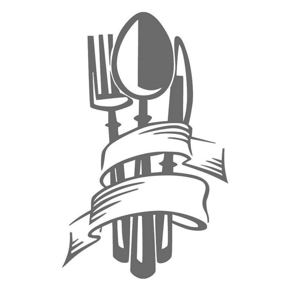 BH-JJSMGS Kitchen Wall Sticker Knife Spoon Decal Fork Sticker Home Decoration Living Room Dining Room Art Applique Home Decor Red 23 x 15 in