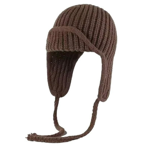 BH-JJSMGS Knit Aviator Trapper Hat Ear Flap Hat for Women Winter Beanie Cap Ushanka Hats Warm Slouchy Cap for Cold Weather Pink