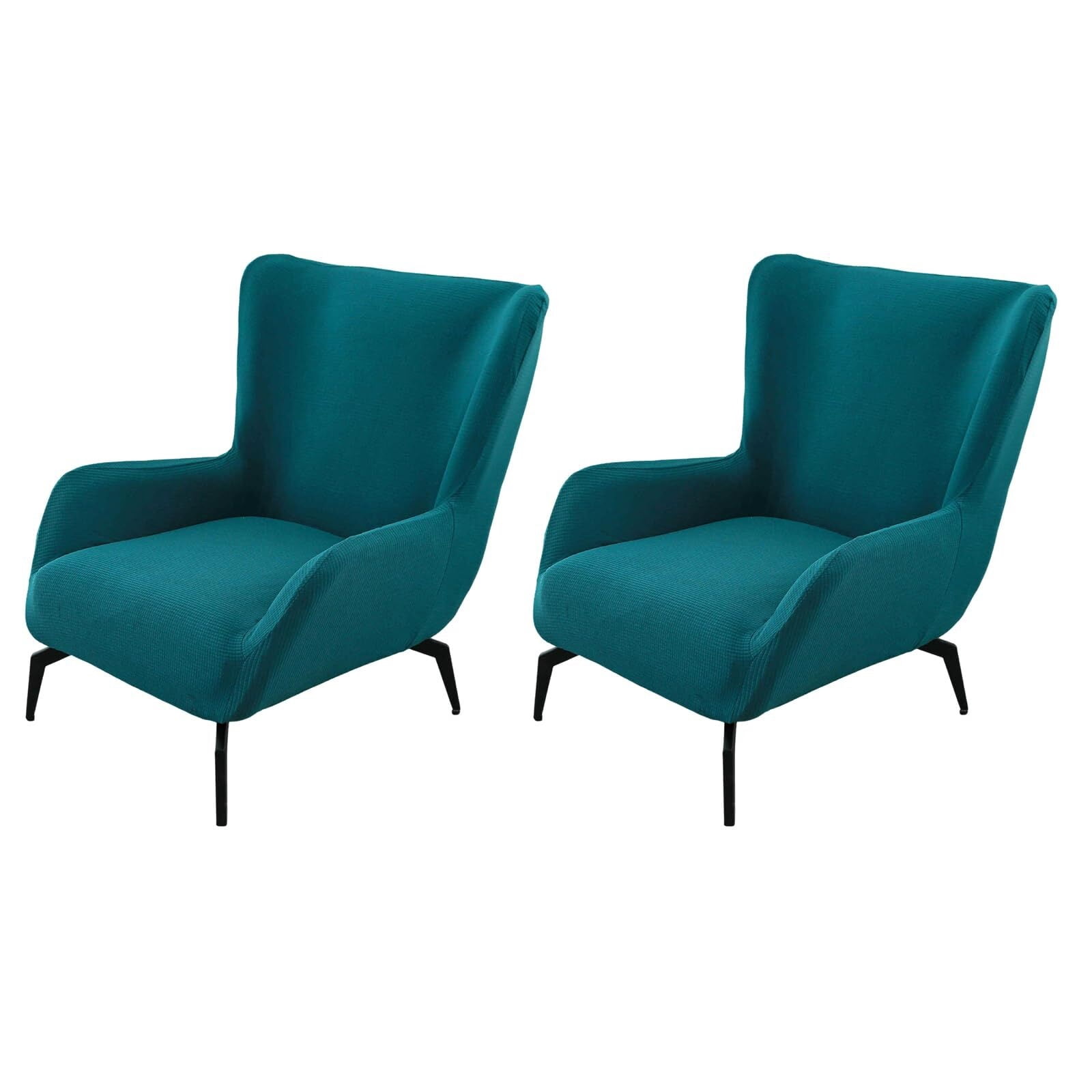 BH-JJSMGS Mid Century Modern Accent Chair Cover Jacquard Armchair Slipcover Soft Armchair Sofa Covers Removable Washable Chair Covers with Arms Furniture Protector for Living Room