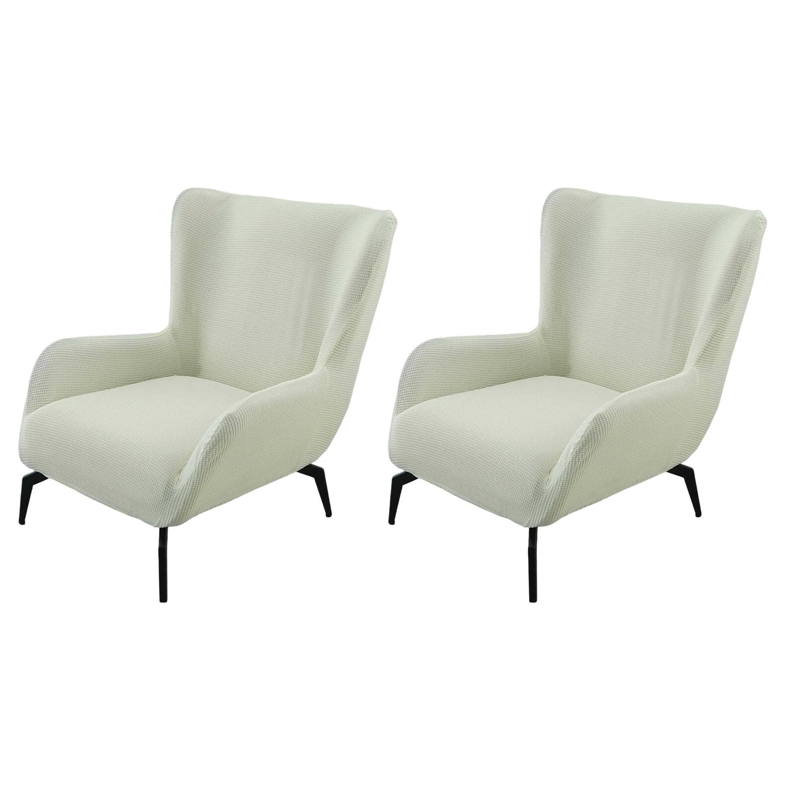 BH-JJSMGS Mid Century Modern Accent Chair Cover Jacquard Armchair Slipcover Soft Armchair Sofa Covers Removable Washable Chair Covers with Arms Furniture Protector for Living Room