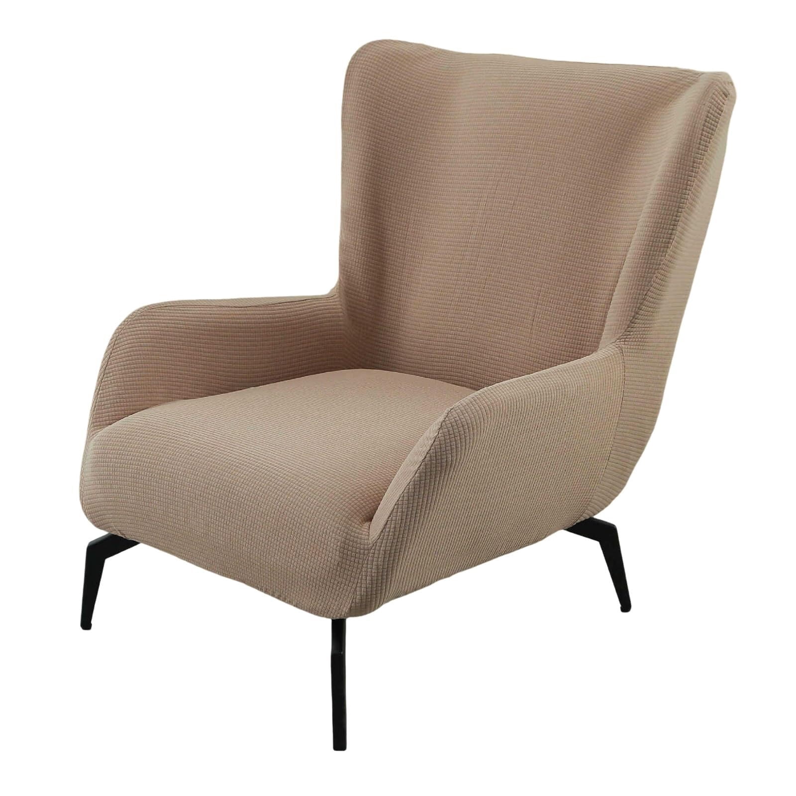 BH-JJSMGS Mid Century Modern Accent Chair Cover Jacquard Armchair Slipcover Soft Armchair Sofa Covers Removable Washable Chair Covers with Arms Furniture Protector for Living Room