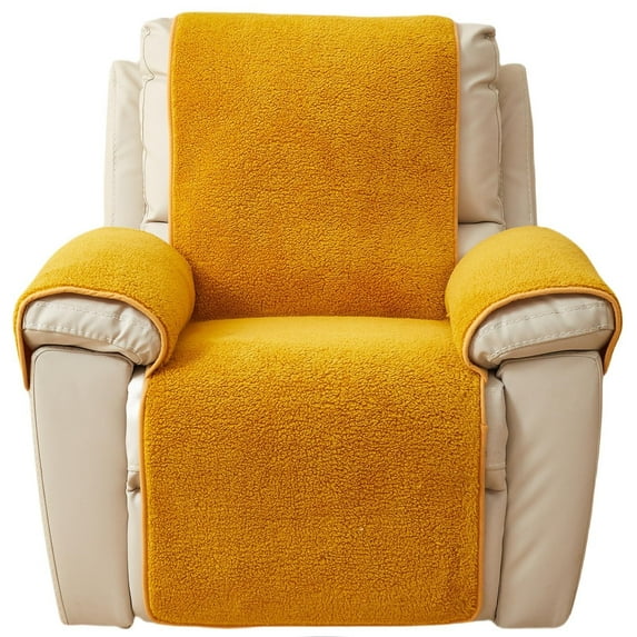 BH-JJSMGS Plush Sherpa Fleece Recliner Chair Cover,Soft Warm Sofa Slipcover,Washable for Reclining Sofa,Furniture Protector Non Slip
