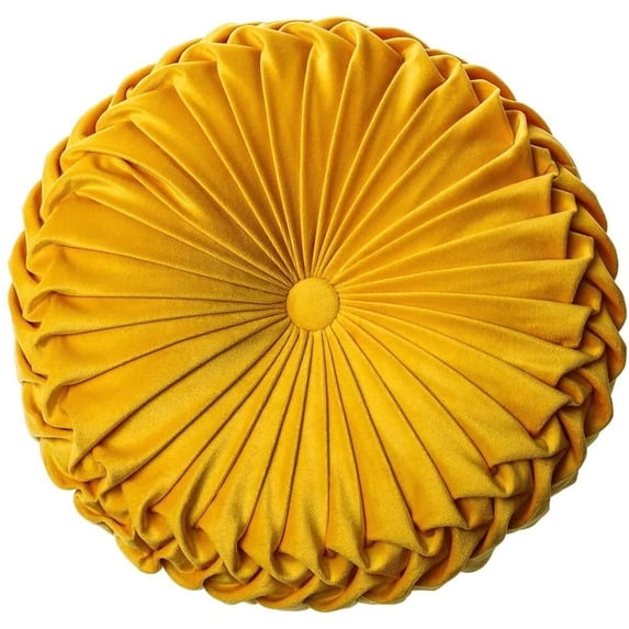 BH-JJSMGS Round Throw Pillow for Couch Decorative 3D Pumpkin Velvet Round Floor Pillow Cushion for Home Bed and Car Decor