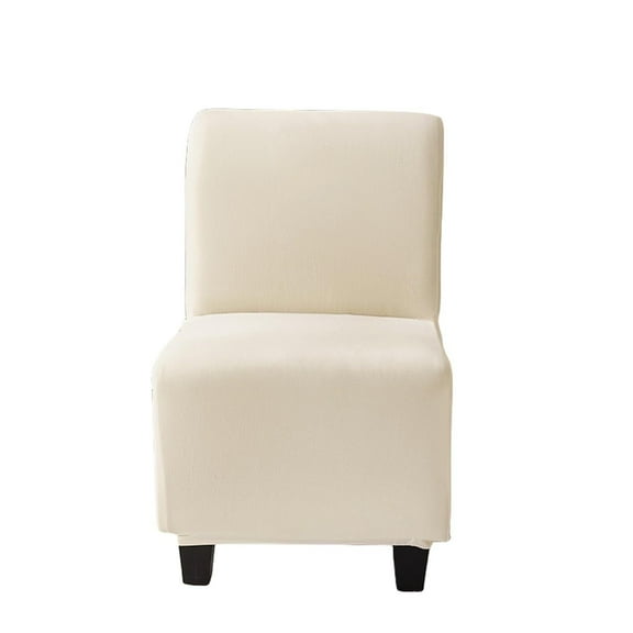 BH-JJSMGS Solid Color Armless Chair Slipcovers, Armless Chair Covers for Accent Chairs Slipper Chair Covers for Living Room Bedroom
