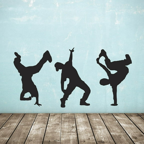 BH-JJSMGS Street Hip hop Dance Wall Sticker Vinyl Hip hop Dancer Detachable Room Decoration Poster