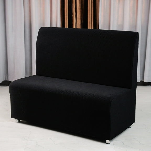 BH-JJSMGS Stretch Restaurant Booth Cover, Small Loveseat Sofa Covers Non-Slip Settee Bench Slipcover Dinette Cushion Covers
