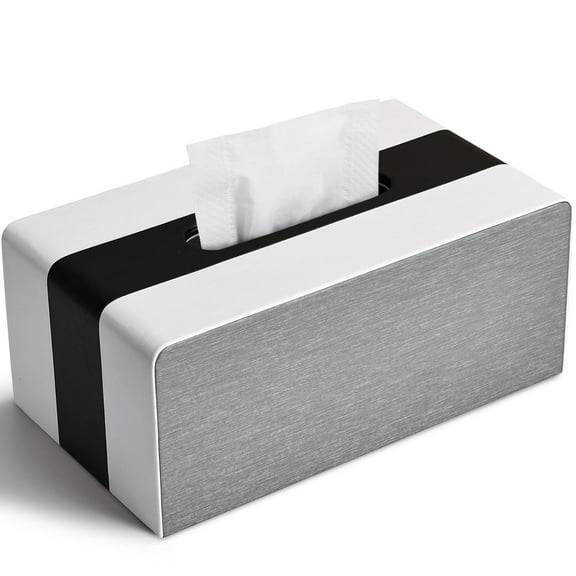 BH-JJSMGS Tissue Box Cover, New PU Leather Kleenex Box Covers Rectangular Tissue Holder for Home/Office/Car Decoration 9.84"X5.59"X4.13"