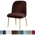 BH-JJSMGS Velvet Curved Back Chair Covers Round Back Dining Room Chair ...