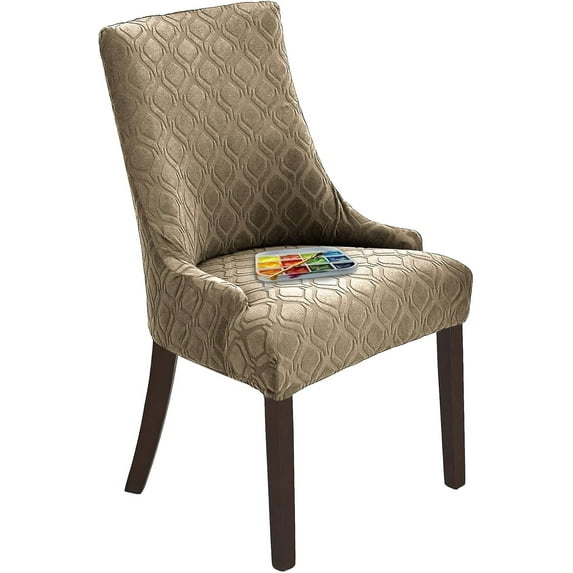 BH-JJSMGS Wingback Side Chair Cover Stretch Dining Accent Chair Covers Slipcovers with Arm Reusable Printed Sloping Arm Chair Accent Chair Protector Seat Covers for Dining Room Banquet Decor