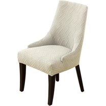 BH-JJSMGS Wingback Side Chair Cover Stretch Dining Chair Covers Slipcovers Sloping Arm Chair Protector Cover Washable Upholstered Arm Dining Chair Cover for Dining Room Banquet Home Decor