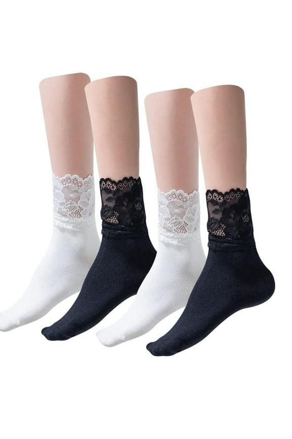 Women Lace Ankle Socks Ruffle Frilly Cotton Socks Trim Lace,Anklet socks Dress Socks Women or Girls