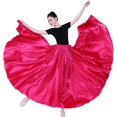 thumbnail image 1 of BH-JJSMGS Women Long Skirts Dancer Solid Color Dance Satin Skirt Dance Performance Costumes, 1 of 4