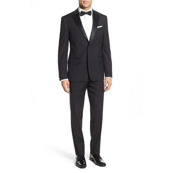 BH Men's Single Breasted Slim Fit Notch Lapel 2-Piece Formal Tuxedo Suit Set