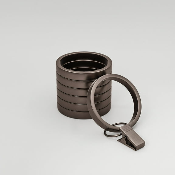 Better Homes & Gardens Plated Oil Rubbed Bronze Curtain Clip Rings (7 Pack)