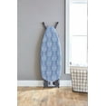 thumbnail image 1 of Better Homes & Gardens Ironing Board Cover - 18x54, Cotton, Recycled Polyester, Felt Padded, Reversible, Scorch Resistant, Mutlicolor Demask Blue/Gray Pattern to Solid Blue, 1 of 6