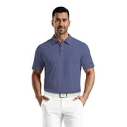 BEN HOGAN Men's & Big Men's Performance Geometric Jacquard Short Sleeve Golf Polo Shirt, Sizes S-5XL