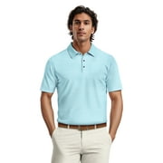 BEN HOGAN Men's & Big Men's Performance Mini Geometric Print Short Sleeve Golf Polo Shirt, Sizes S-5XL