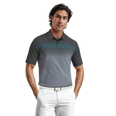 Ben Hogan Men's & Big Men's Performance Heather Assymetric Short Sleeve Golf Polo Shirt, Sizes S-3XL
