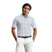 Men's & Big Men's Performance Micro Fall Leaf Short Sleeve Golf Polo Shirt, Sizes S-5XL